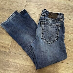 Rock Revival Tommy Slim Straight Jeans Mens 31 Medium‎ Wash Blue -EUC